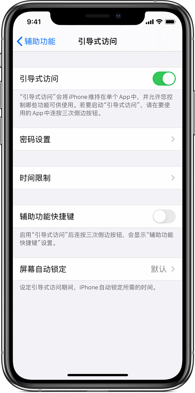 满洲里苹果手机维修分享如何在 iPhone 上退出引导式访问 