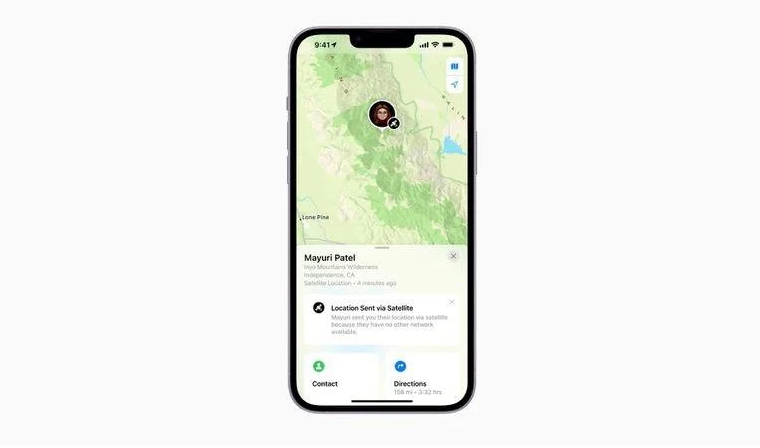 满洲里苹果14维修分享iPhone14系列中 FindMy功能通过卫星分享位置方法教程 