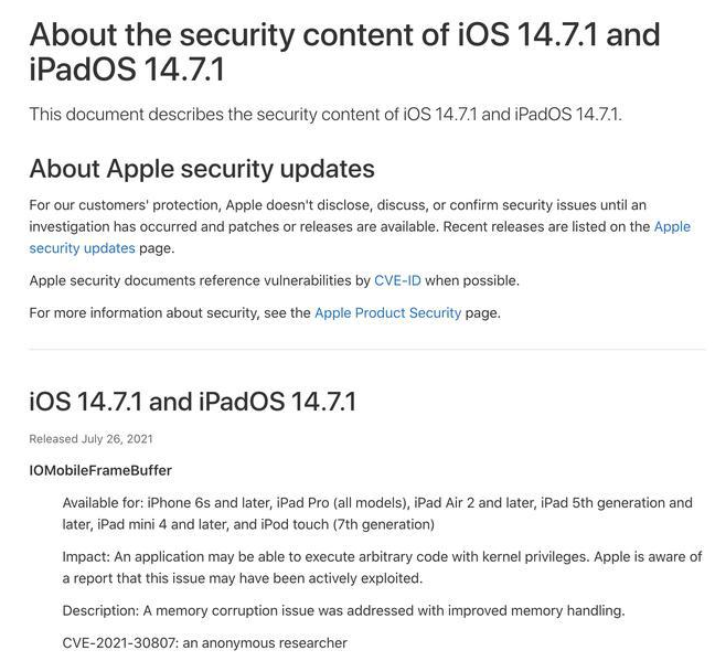 满洲里苹果手机维修分享iOS 14.7.1 正式版更新内容及升级方法 